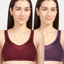 Sonari Pack of 2 Maroon & Purple T-shirt Bra-28