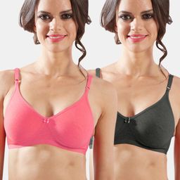 Sonari Assorted Solid Set Of 2 Non Padded Non Wired Everyday Bra-4
