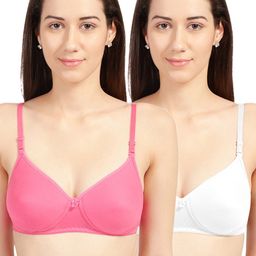 Sonari Set Of 2 Pink & White Bra Lightly Padded-28