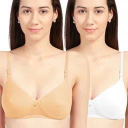 Sonari Set Of 2 Beige & White Bra Lightly Padded-19