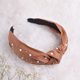 JOKER & WITCH Women Brown & White Ronnie Pearl Loght  Hairband-image-15