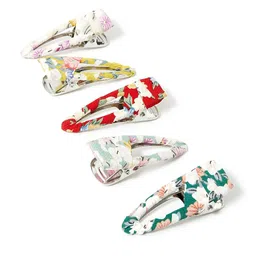Accessorize Women Set of 5 Ditsy Wrapped Snap Hair Clips-16