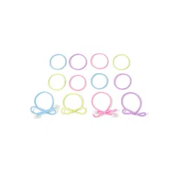 Accessorize Girls Set of 12 Blue & Pink Ponytail Holders-15