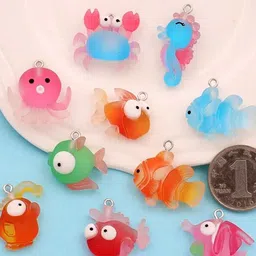 CHOCOZONE Blue & Pink 30 Pcs Sea Animals Miniatures Garden Accessory-70