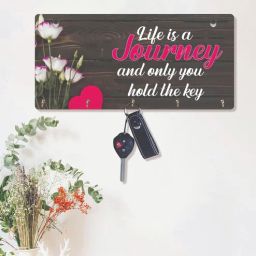 random Printed Quotes Torres Multicolour Finish Mdf Wall Hanging With 5 Hooks Key Holder-picture-47