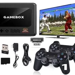 virat creation G10 Retro Game Console 25000+ Games 3D Video Game with 2 Wireless Controllers 64 GB with All Retro Games, Like, GTA VC, MOTO GP Mario, And Many More, Revisite Chilhood Memories image 2
