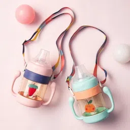 My NewBorn Baby Sipper Cup With Inside Silicone Straw Pack Of 2 - 340 ml-2