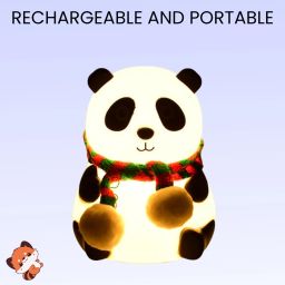 Silicone Panda Touch Night Lamp Rechargeable Light Multi Color Lamp for kidsR53 Night Lamp-image-84