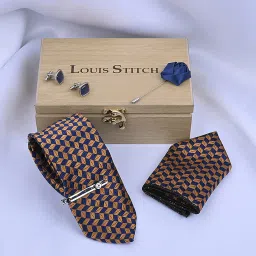 LOUIS STITCH Silk Cufflink & Tie Pin Set-picture-28
