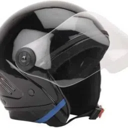_Black Track UNISEX Half Face Helmet With ISI Certified Motorbike Helmet-image-95