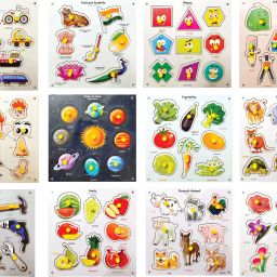 Set of 12 Puzzle Board, Wooden Toys, 12 Educational Toys for Kids-7