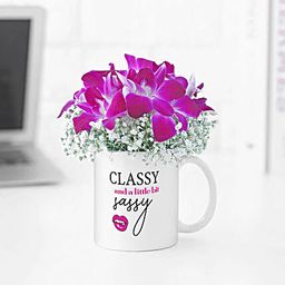 Magical Orchids In Classy Sassy Mug-44