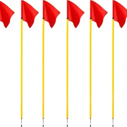 6 Pc Corner flags Portable Soccer Flags Soccer Poles Two Piece Agility Pole-21