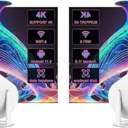 VRUM HD Portable Projector Android 11 YouTube Builtin Apps 5G WiFi Auto Keystone 2 (3000 lm) Portable Projector-5
