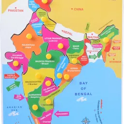 Map of India Wooden Puzzle for Kids Age 3 & Above-3