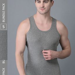 Dollar Bigboss Pack Of 5 Scoop Neck Vests-picture-31