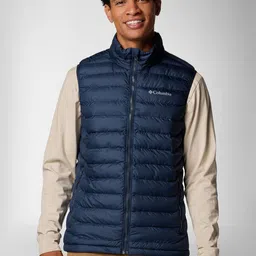 Columbia Men Mock Collar Solid Sports Lightweight Puffer Jacket-picture-17