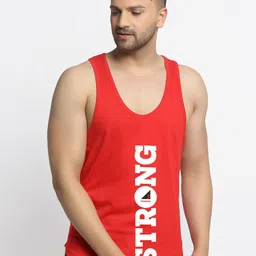 Friskers Men Red & White Printed Cotton Innerwear Vests-picture-11