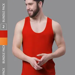 Friskers Pack Of 2 Pure Cotton Innerwear Vests-image-80