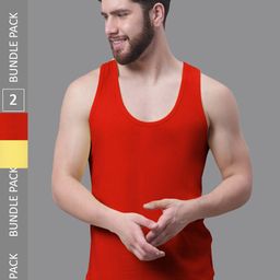 Friskers Pack Of 2 Pure Cotton Skin Friendly Gym Innerwear Vests-image-76