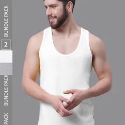 Friskers Pack Of 2 Bio-Wash Pure Cotton Gym Vest-picture-12