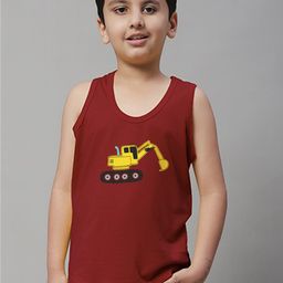 Friskers Boys Printed Scoop Neck Pure Cotton Gym Vest-picture-46