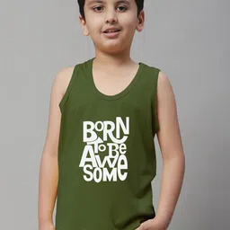 Friskers Boys Printed Pure Cotton Sleeveless Basic Vests-7