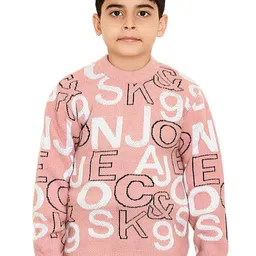 BAESD Boys Typography Printed Round Neck Long Sleeves Ribbed Sweater Vest-image-1