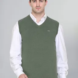 GODFREY V-Neck Cotton Sweater Vest-image-99