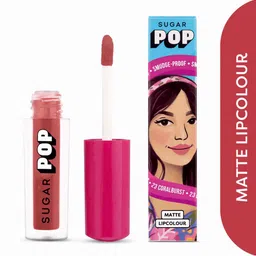 SUGAR POP Smudge Proof & Long lasting Matte Lipcolour 1.6ml - Coralburst 23 image 5