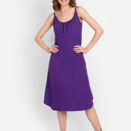 BLAZON Plus Size Scoop Neck Pure Cotton Nightdress-image-16