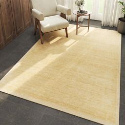 Pink and Purple Solid Wool 6'6 ft X 9'10 ft Hand Woven Carpet-image-41
