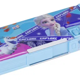 Dual Side Magnetic Lock Plastic Pencil Box 1601 Barbi Art Plastic Pencil Box-image-77