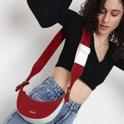KLEIO Half Moon Croco Pattern Sling Chest Bag image 1
