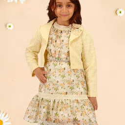 CUTECUMBER Floral Print Applique Drop-Waist Dress-picture-16
