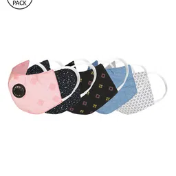 Balista Unisex Pack Of 5 4-Ply Reusable Cloth Masks-11