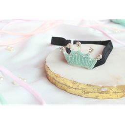 Choko Girls Blue & Black Crystal Embellished Adjustable Hairband-image-95