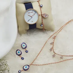 JOKER & WITCH Women Azul Eyes Love Stack Watch Gift Set JWLS333-image-22