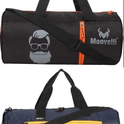 20 L Gym Duffel Bag - GYM DUFFLE BAG FOR INDOOR OUTDOOR SPORTS - Black, Blue-image-81