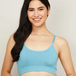 Ginger by Lifestyle Blue Bra Non-Wired Lightly Padded-34