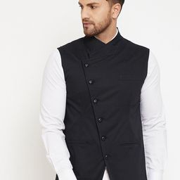 Hypernation Men Cotton Nehru Jacket-image-58