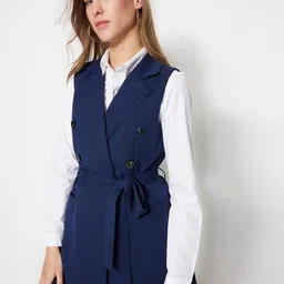 Trendyol Notched Lapel Single-Breasted Trench coat-image-71