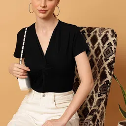 MINT STREET V-Neck Twisted Top-image-39