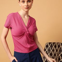 MINT STREET V-Neck Twisted Top-image-60