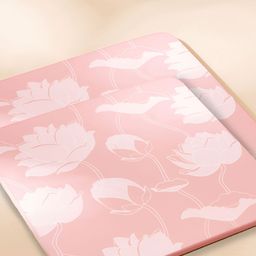 Home Centre Corsica Pink 2 Pcs Floral Printed Wooden Coasters-picture-4