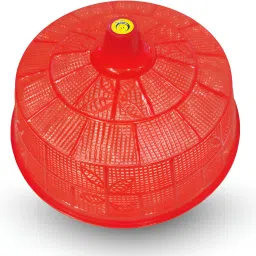 Plastic Food Cover Dome Net Large Size Red Pack of 3 12 inch Lid, Pack of 3-6