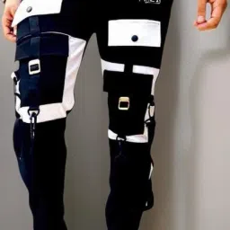 Men Self Design Black Track Pants-image-116