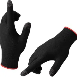 Black 1 Pair Fire Game Pro Player Full Hand Gaming Gloves, Touch Finger Gym & Fitness Gloves-image-8