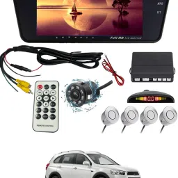 7Inch Rearview Monitor Mirror with Touch Button,Camera & Silver sensor 41 Black LCD-image-96