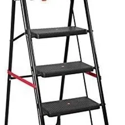 Black Heavy Folding Ladder with Wide Steps Milano 5 Steps 5.2 Ft Aluminium Ladder-image-39